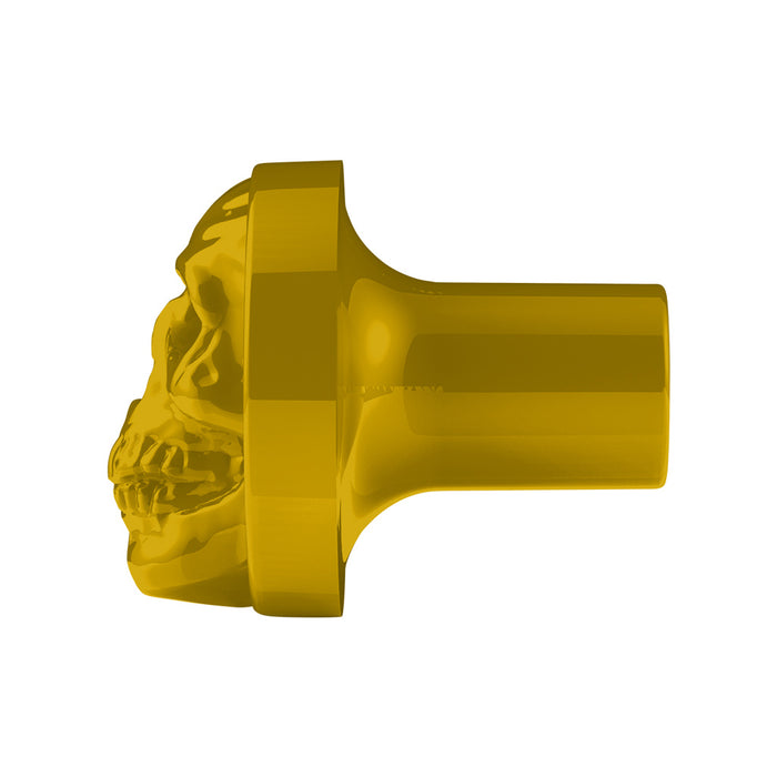 Electric Yellow Skull aluminum thread-on style air brake knob - SINGLE