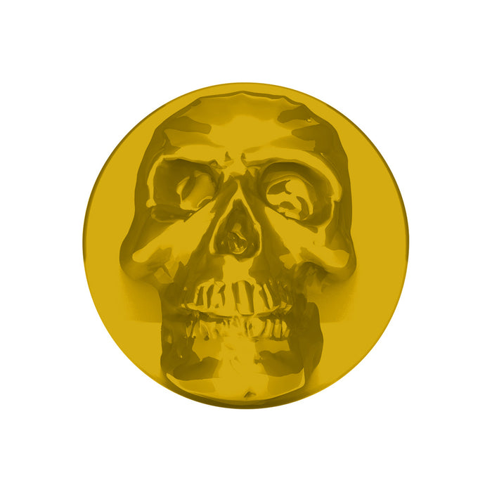 Electric Yellow Skull aluminum thread-on style air brake knob - SINGLE