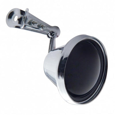 Vintage incandescent anti-glare light with chrome housing, purple lens