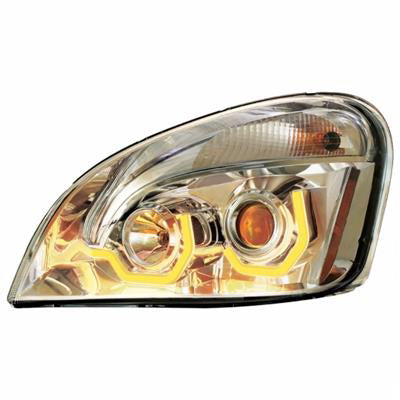 Freightliner Cascadia 2008-2017 projection-style headlight w/LED position bar