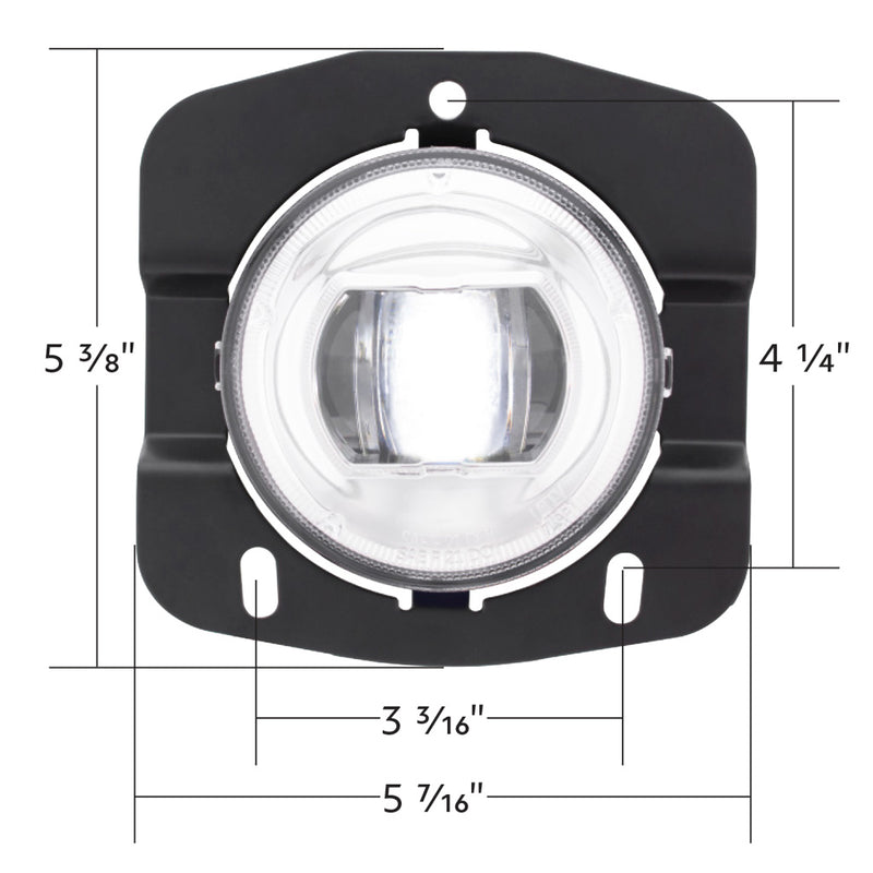 Kenworth 1st Gen T680 2013-2022 chrome LED fog light - SINGLE