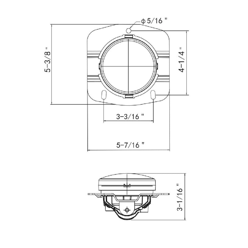 Kenworth 1st Gen T680 2013-2022 chrome LED fog light - SINGLE