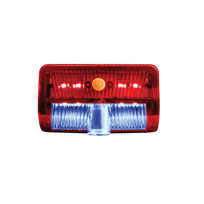 Peterbilt 384/386/389 or Kenworth W900/T800 LED 6-color door light with rectangular USA flag ground effect