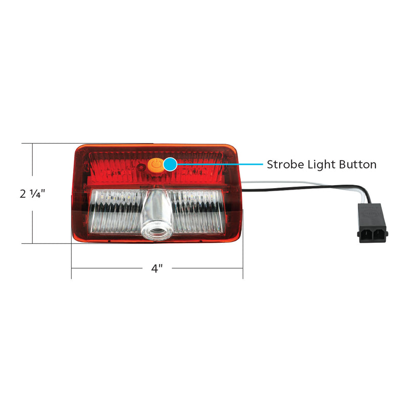 Peterbilt 384/386/389 or Kenworth W900/T800 LED 6-color door light with rectangular USA flag ground effect