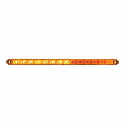 Amber thin 12" long LED sequential turn signal light bar