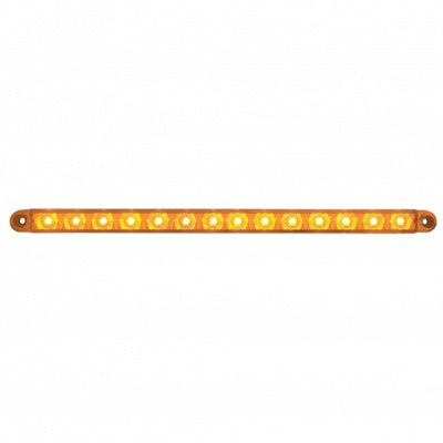 Amber thin 12" long LED sequential turn signal light bar
