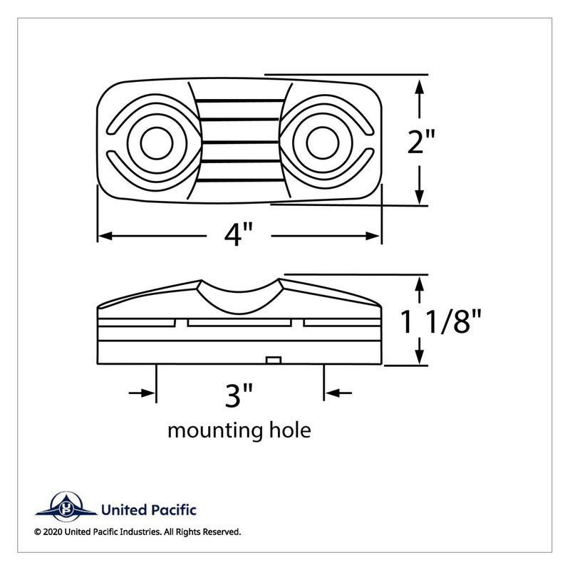 Amber tiger eye/double bubble 16 LED marker light - CLEAR lens