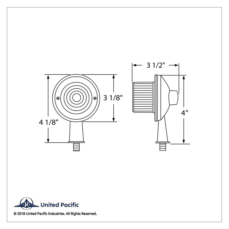 Amber 13 diode LED tanker honda marker light w/1-1/8" arm - CLEAR lens