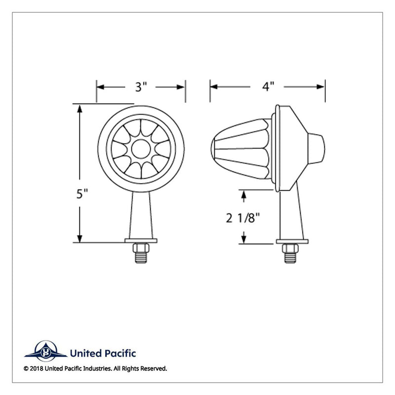Amber 11 diode LED honda marker light w/2-1/8" arm