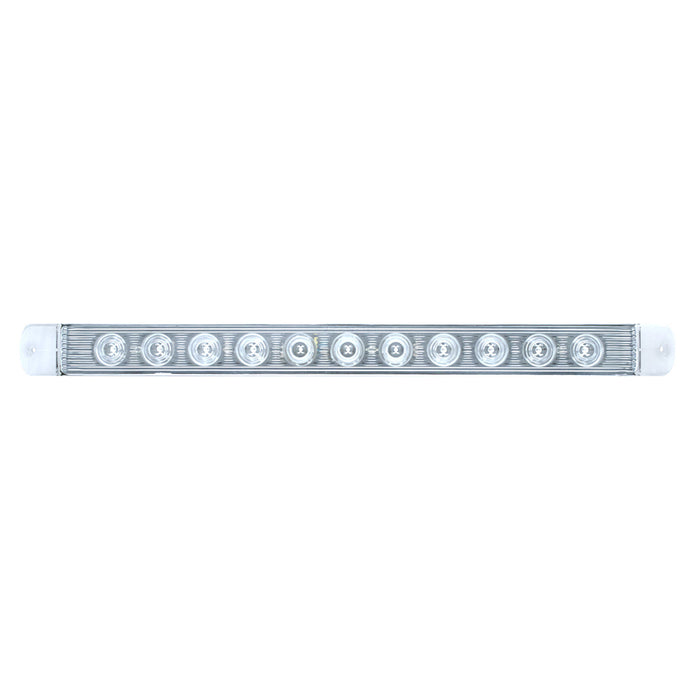 17" Amber 11 diode LED turn signal light bar - CLEAR lens