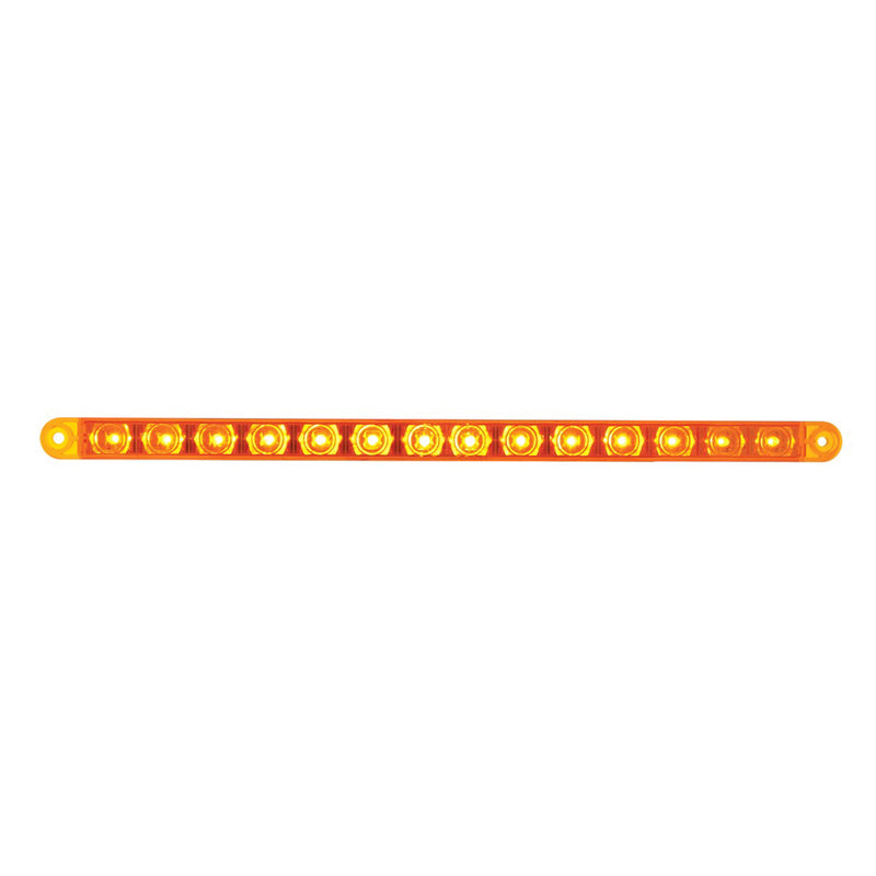 Amber thin 12" long LED turn signal light bar