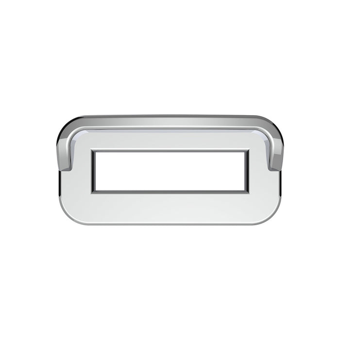 Peterbilt 2002-2005 chrome plastic switch label cover with visor - 6/PACK