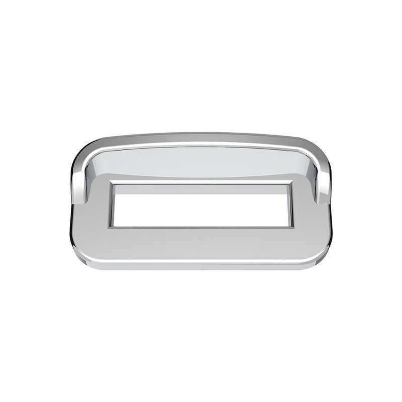 Peterbilt 2002-2005 chrome plastic switch label cover with visor - 6/PACK