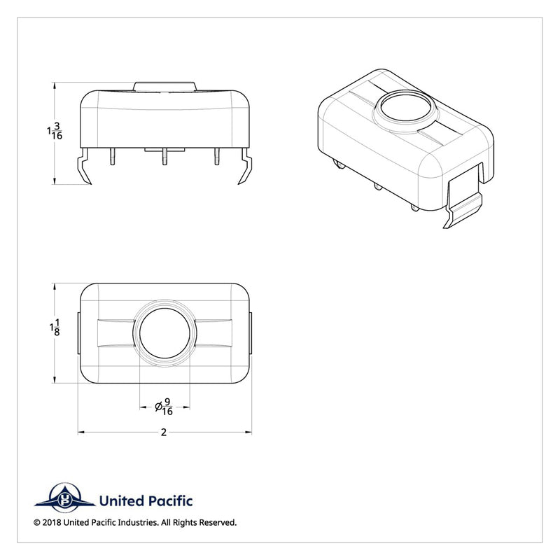 Volvo chrome plastic dash switch plug w/jewel - PAIR