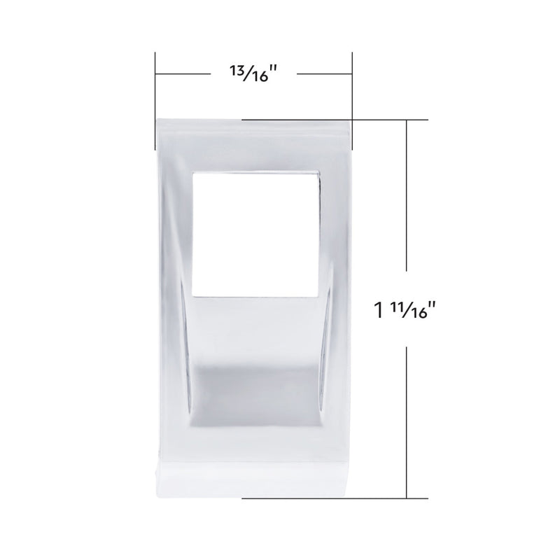 Peterbilt 2022-2025 579 / 589 chrome plastic actuator button cover for rocker switch - PAIR