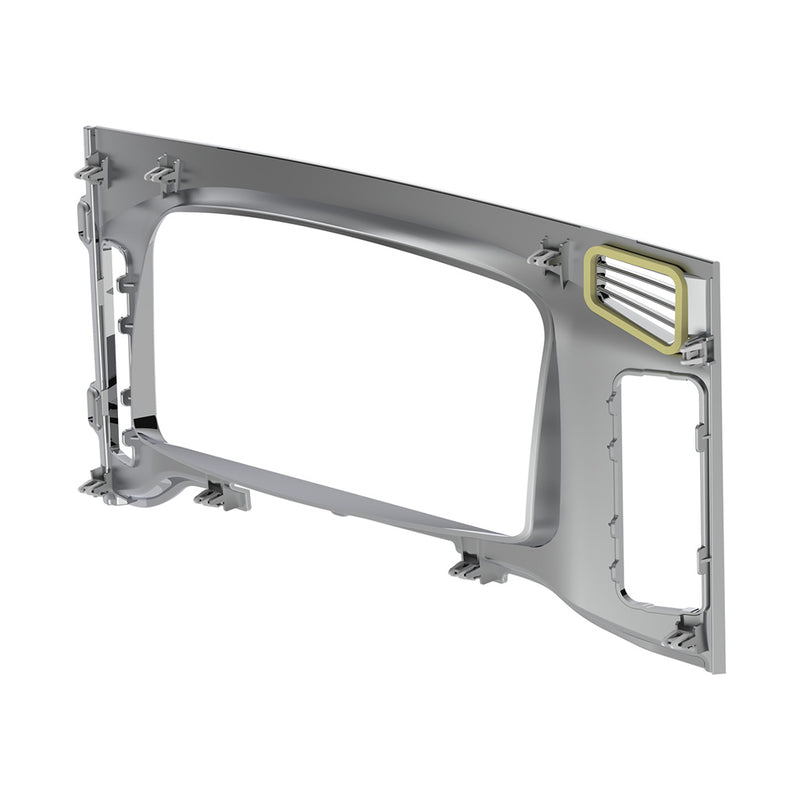 Freightliner Cascadia 2018-2023 chrome plastic center dash instrument panel bezel