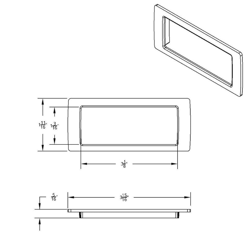 Freightliner Cascadia 2018-2023 chrome plastic dash storage pocket trim