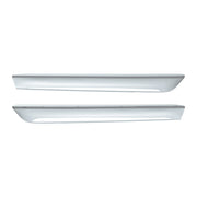 A pair of chrome plastic interior door grab handle covers for a Freightliner Cascadia 2018-2023.