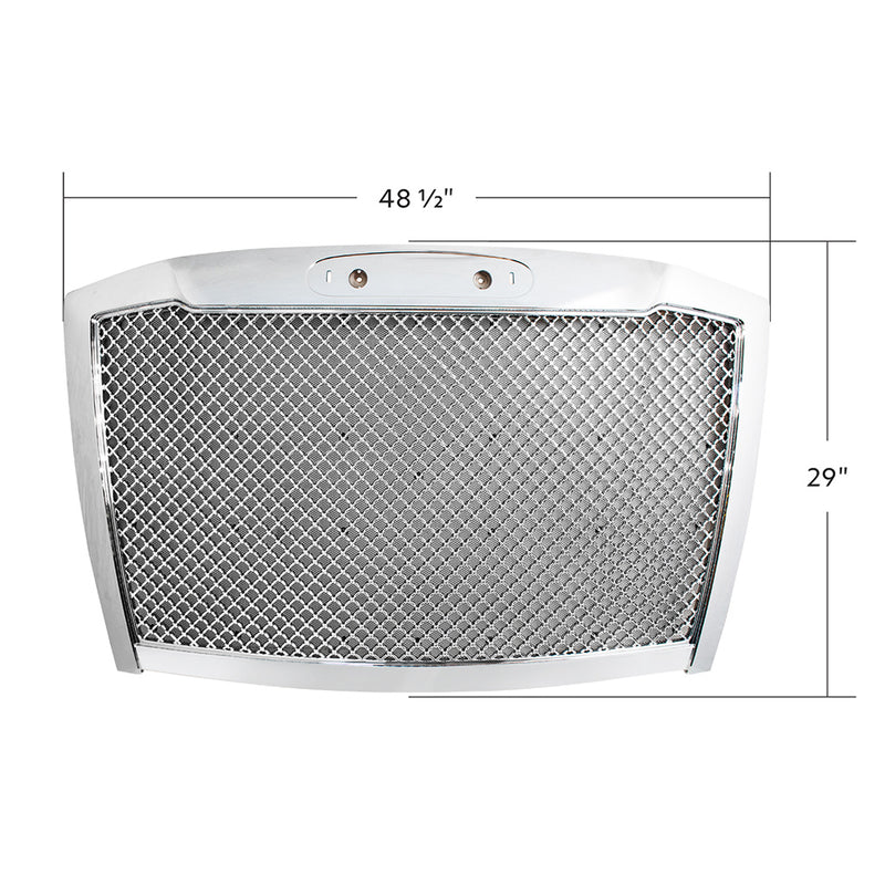 Freightliner Cascadia 2018-2024 chrome plastic mesh grill w/inner bug screen