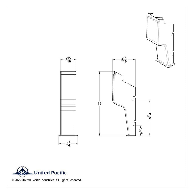Freightliner FLD 1990-2010 chrome plastic steering column cover