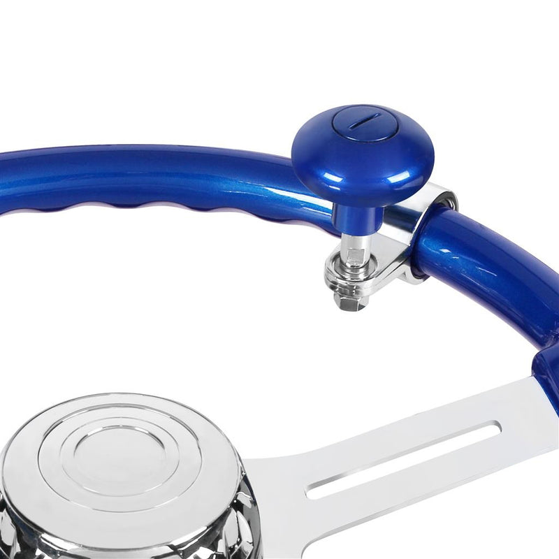 "Indigo Blue" plastic steering wheel spinner knob