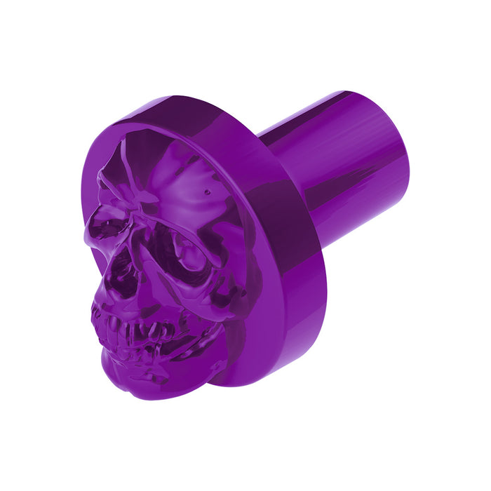 Candy Purple Skull aluminum thread-on style air brake knob - SINGLE