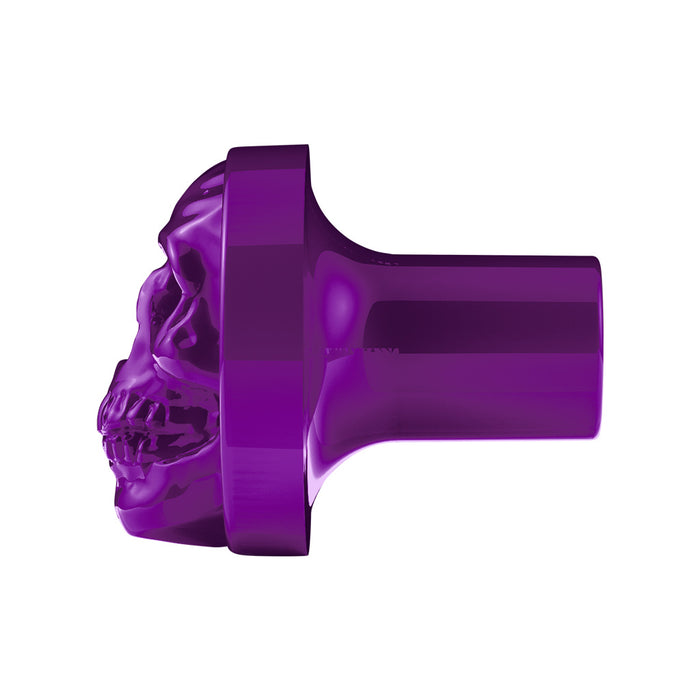 Candy Purple Skull aluminum thread-on style air brake knob - SINGLE