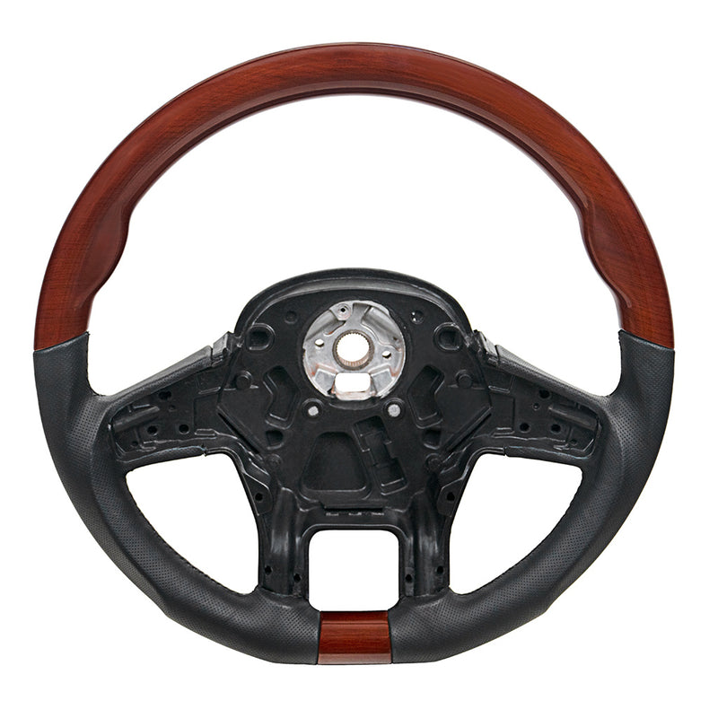Peterbilt 579 / Kenworth T680 18" YourGrip leather and wood steering wheel