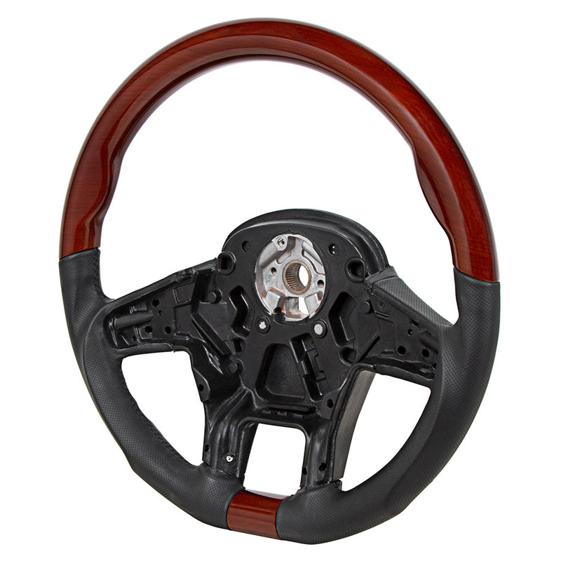 Peterbilt 579 / Kenworth T680 18" YourGrip leather and wood steering wheel