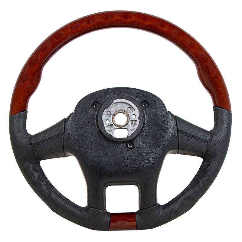 Peterbilt 579 / Kenworth T680 18" YourGrip leather and wood steering wheel