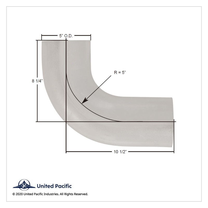Freightliner 90-degree galvanized exhaust elbow