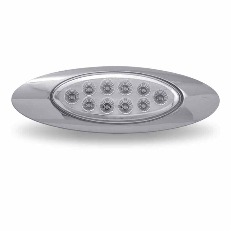 M1-style Red 10 diode LED marker light - CLEAR lens