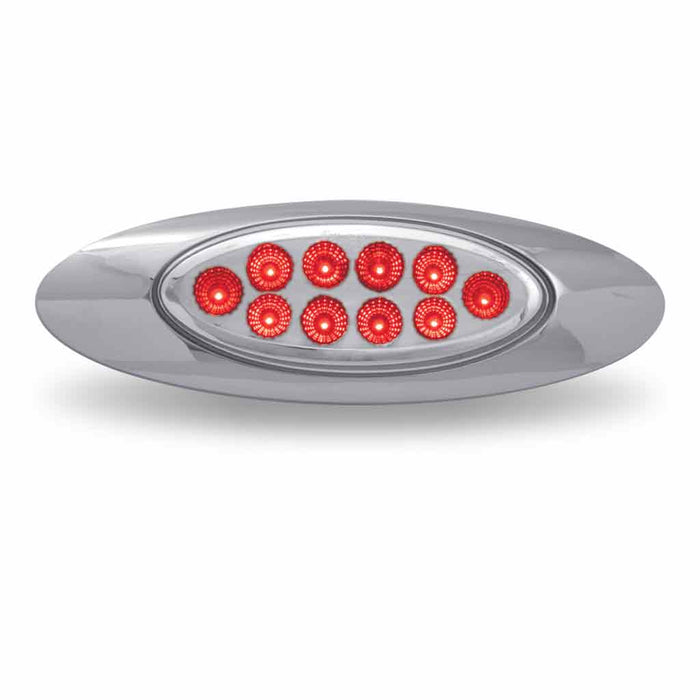 M1-style Red 10 diode LED marker light - CLEAR lens