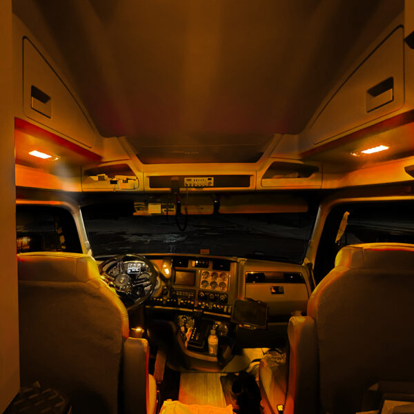 Kenworth T680 / T880 / W990 and Peterbilt 579 6-color LED replacement overhead light amber/blue/green/purple/red/white - SINGLE