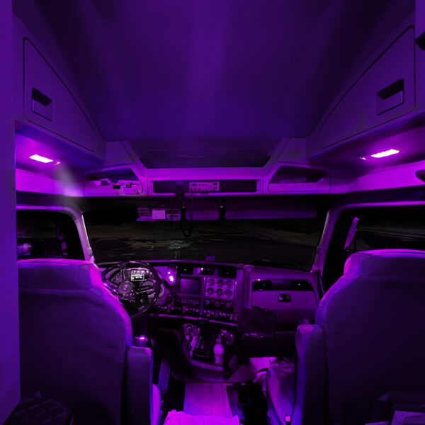 Kenworth T680 / T880 / W990 and Peterbilt 579 6-color LED replacement overhead light amber/blue/green/purple/red/white - SINGLE