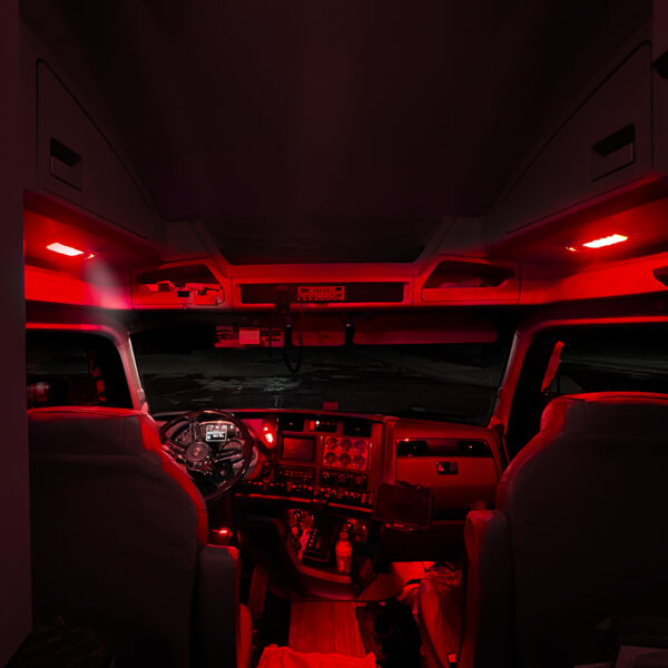 Kenworth T680 / T880 / W990 and Peterbilt 579 6-color LED replacement overhead light amber/blue/green/purple/red/white - SINGLE