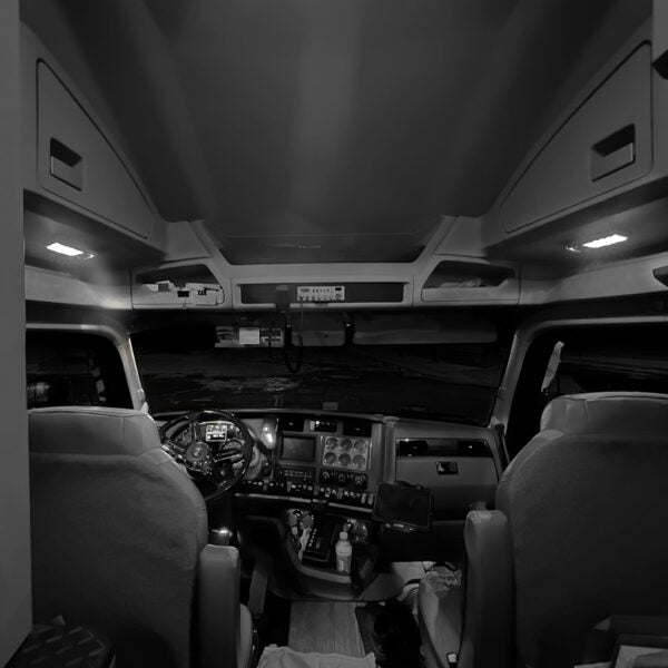 Kenworth T680 / T880 / W990 and Peterbilt 579 6-color LED replacement overhead light amber/blue/green/purple/red/white - SINGLE