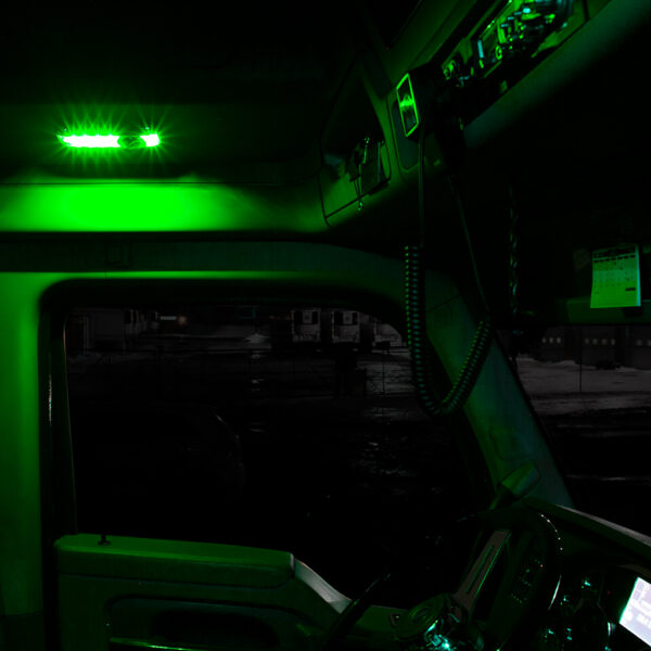 Kenworth T680 / T880 / W990 and Peterbilt 579 6-color LED replacement overhead light amber/blue/green/purple/red/white - SINGLE