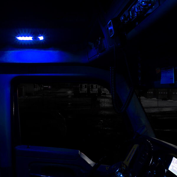 Kenworth T680 / T880 / W990 and Peterbilt 579 6-color LED replacement overhead light amber/blue/green/purple/red/white - SINGLE