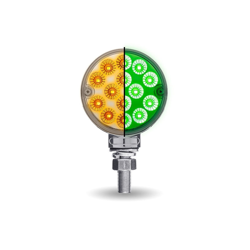 Dual Revolution Amber/Red/Green 3" round pedestal LED marker/turn signal/auxiliary light