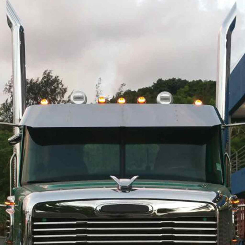 Freightliner Columbia / Coronado 2001+ day cab 14" stainless steel drop visor