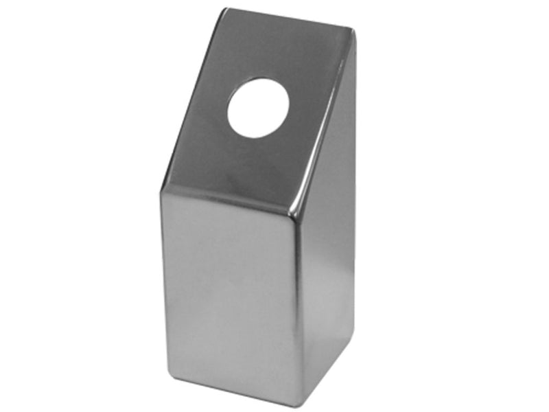 Stainless steel straight mirror mount pedestal light bracket w/hole for 3/4" button light - PAIR