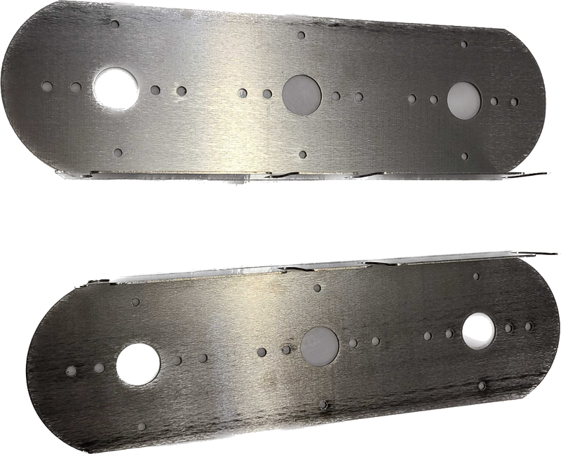 Kenworth w/ 15" diameter air cleaner front light brackets with 3 watermelon light holes - PAIR