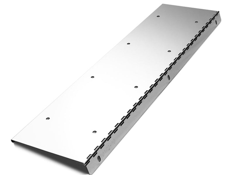 Stainless steel hinged 2 license plate holder - 29" wide