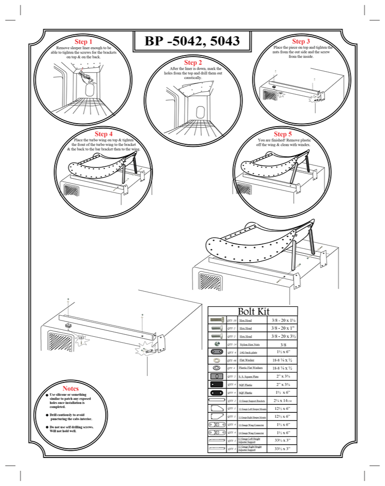 Stainless steel rooftop Wing for stand-up sleepers