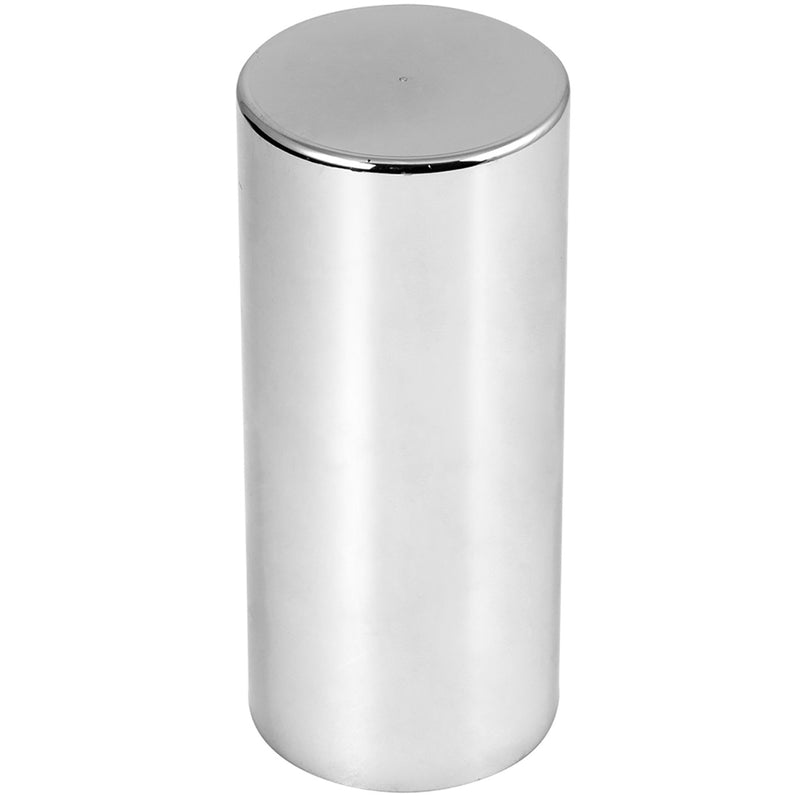 33mm chrome plastic 5" extra-long flat-top cylinder screw-on lugnut cover