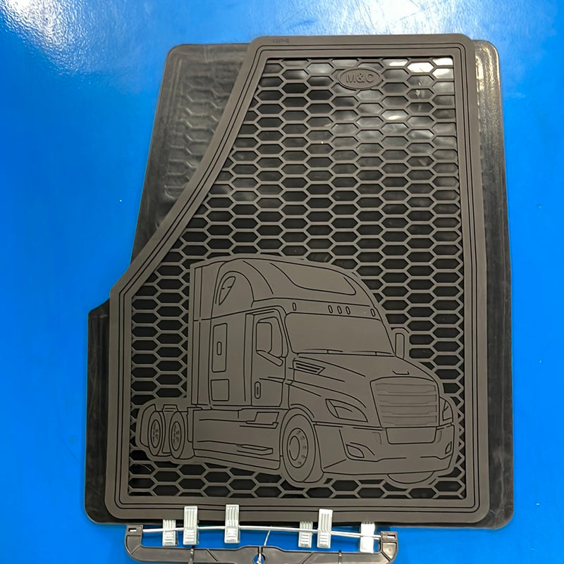 Freightliner Cascadia 2018+ rubber floor mat set