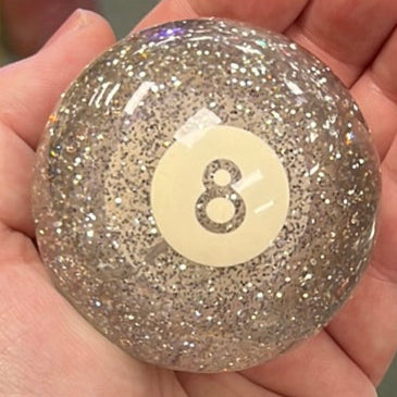 Pool Ball 2.25" diameter round gear shift knob w/ 1/2" x 13 adapter