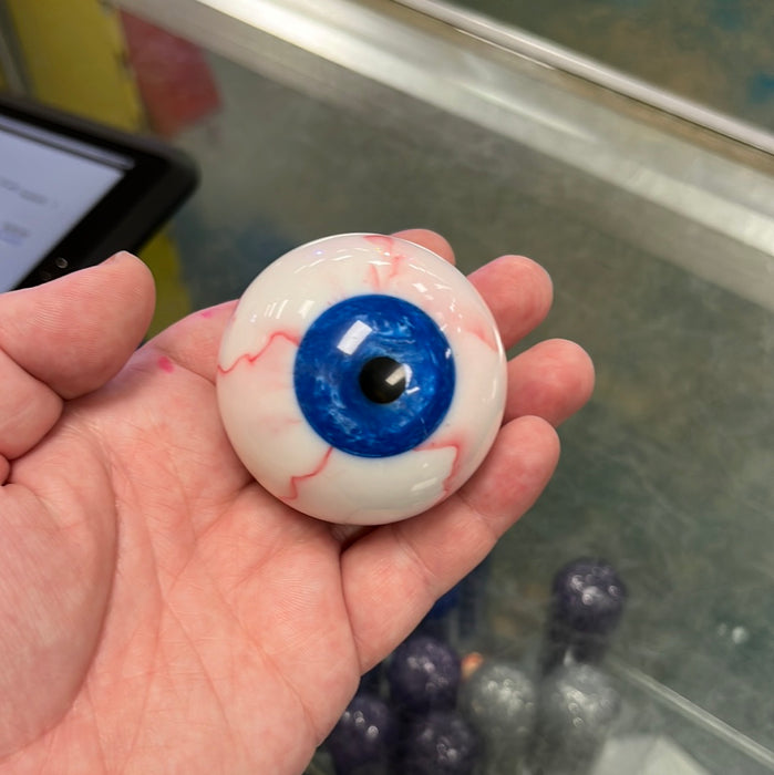 Blue Eyeball 2.25" diameter round gear shift knob w/ 1/2" x 13 adapter