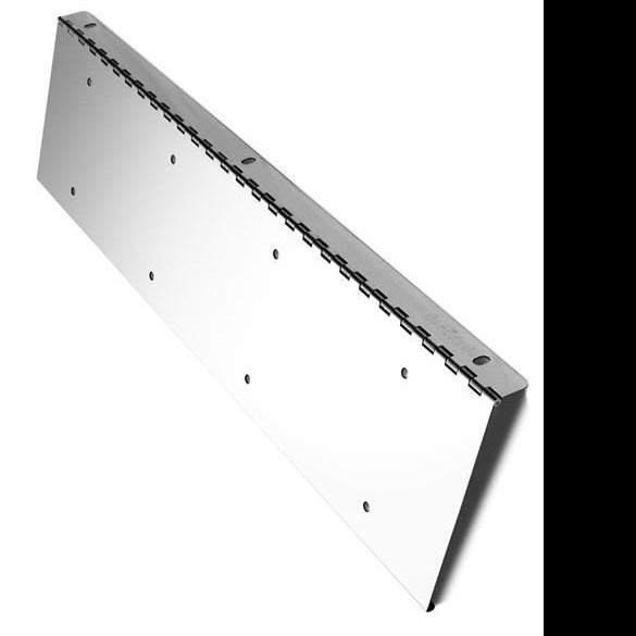 Stainless steel hinged 2 license plate holder - 28" wide